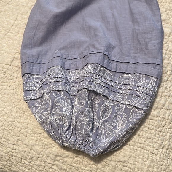 Anthropology cropped flounce sleeve lavender top - Picture 3 of 3